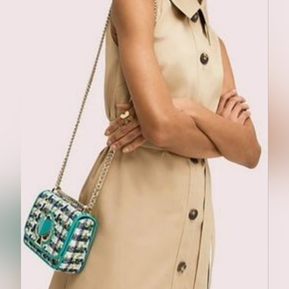 Kate Spade Nicola Tweed Twist Lock Bag - Picture 11 of 11